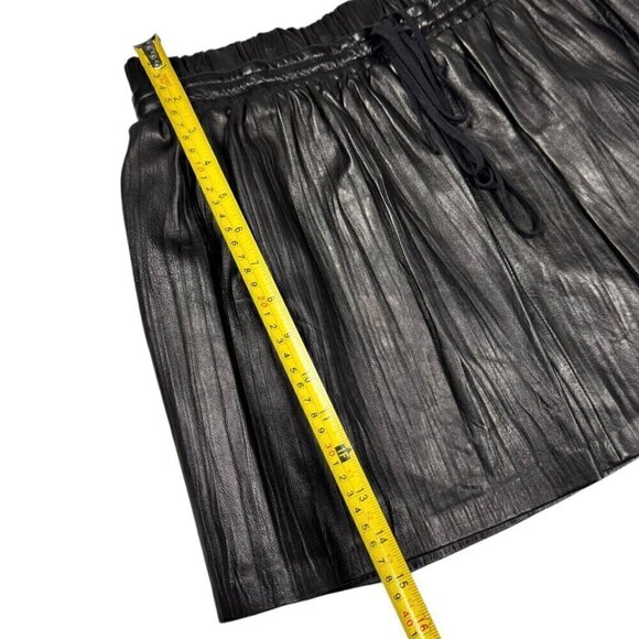 NWT Black Lambskin Leather Mini Skirt Sz.6 Side Zip Robert Rodriguez 90s Y2K - Picture 11 of 13